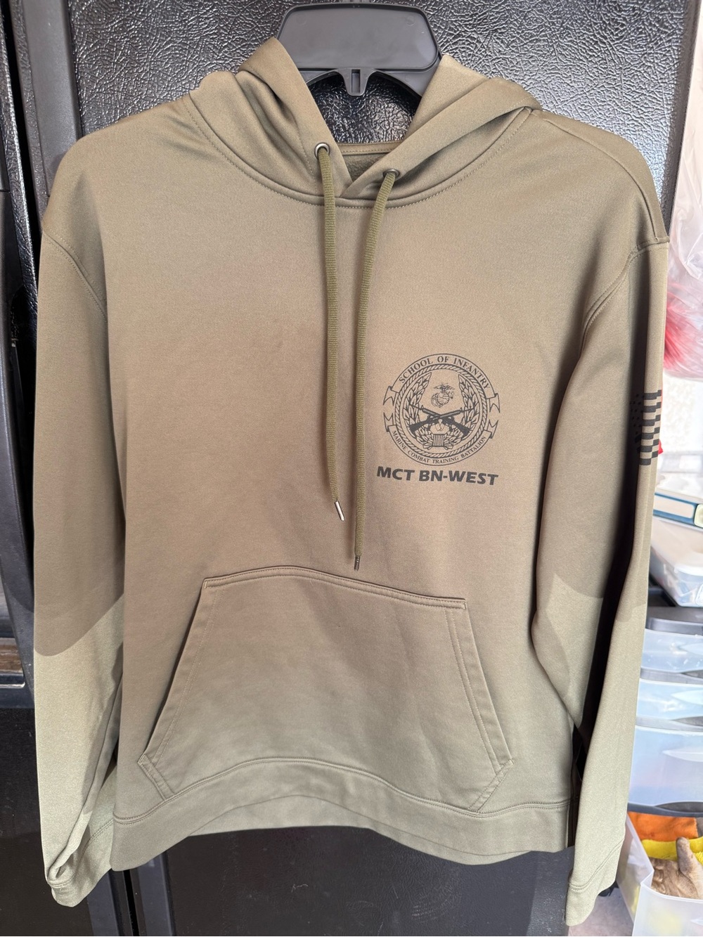 MCT BN-WEST Olive Hoodie with Military Crest